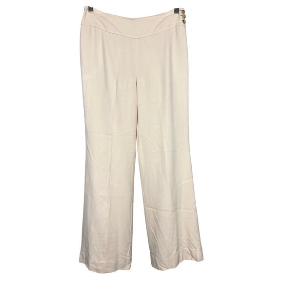 Ralph Lauren Womens 6P Old Money Equestrian Vacation Wide Leg Pants 100% Silk - Picture 1 of 11